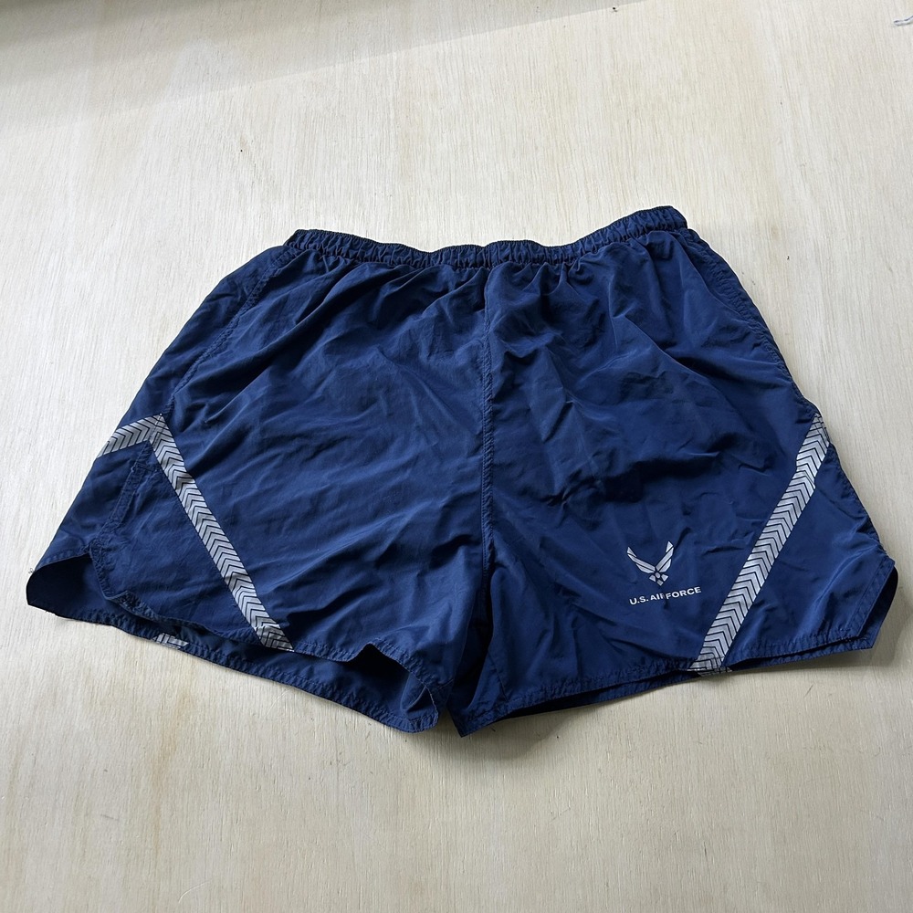 U.S. Air Force Shorts Mens XL Blue Athletic Running Gym Reflective 5 Inseam PTU